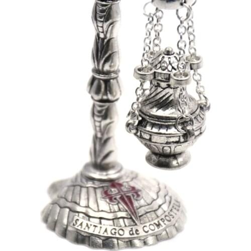 Antique Carved Incense Burner Cross Decoration Church Chapel Ornaments Prayer