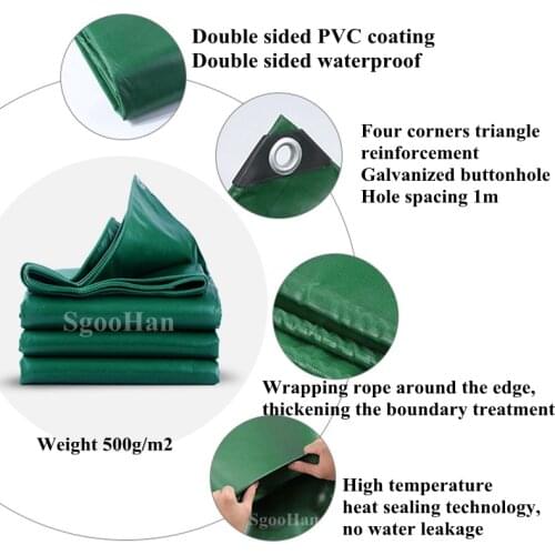 PVC Coated Banner Tarpaulin Repair Tape Rainproof Cloth Outdoor Awning Waterproof Oilcloth Truck Canopy Sun Shade Sail 500g/m2