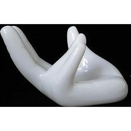 White Ocarina Collector Accessory Ceramic Hand Stand Base Flower Office Desk Decor Chic Home Ornaments