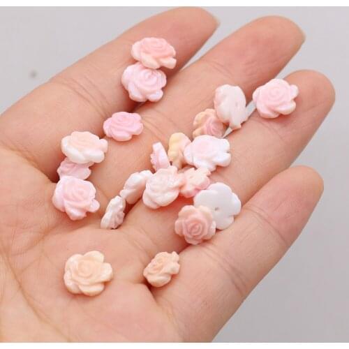 3pcs Natural Freshwater Flower Shape Shell Beads DIY for Jewelry Making Bracelet Necklace Earring Women Gift Size 8x8mm