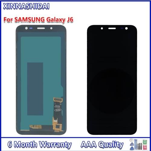 Copy-OLED LCD Display For Samsung Galaxy J600 J6 2018 J600F 5.6 Inch Touch Screen Digitizer Assembly Repair Parts Tested