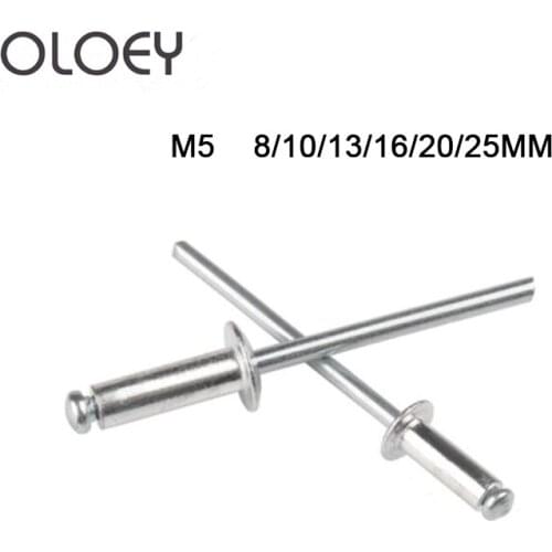 Good M5*8/10/12-M5*25 Big Cap Aluminum Blind Rivets, Decorative Nails, Aluminum Pull Nails, Pull Rivets (cap Diameter 16mm)