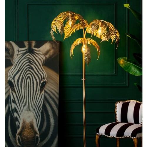 Gold Palm tree Christmas tree decor with bulb gift 1860mm holiday decor