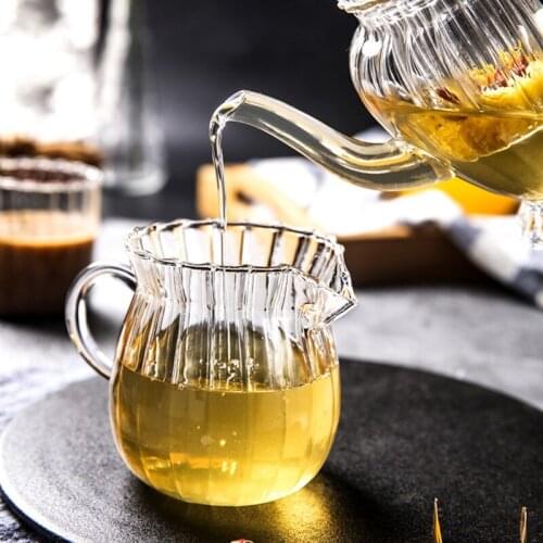 Small Milk Cock Glass Large Fair Cup Filter Tea Tea Making Bottle Kung Fu Tea Setwork Small Milk 3 Fair Cup (flat Cup)