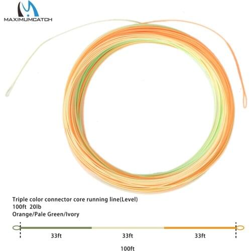 Maximumcatch ConnectCore Shooting Running line 100ft 20lb/30lb Floating Weight Forward Fly Fishing Nymph Line Tenkara Line