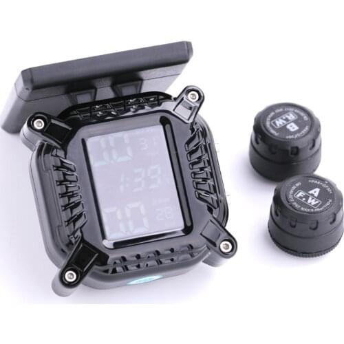 Motorcycle Tire Pressure Monitor External Solar Sharging Waterproof LCD Display Digital LCD Motorcycle Accessories