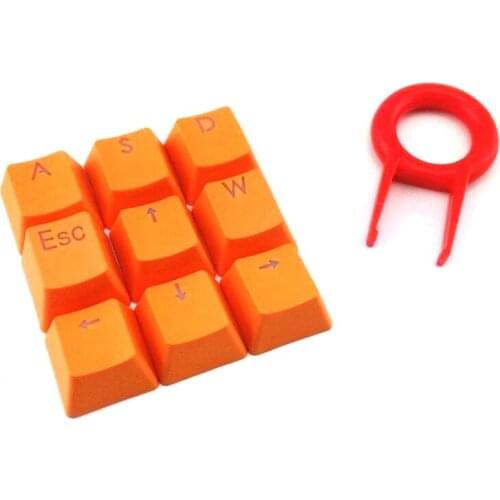 9-Key PBT Mechanical Keyboard Keycap Set, Rainbow Hood, Two-Color Mold, Transparent Keycap