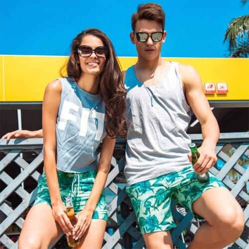 New men beach shorts sexy swimwear 2021 hot men gym sports swim trunk male surf swimsuits men loose swimming pool bikini shorts