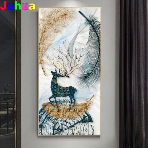 Deer DIFFERENT STYLES OF PICTURES DIY Diamond Painting Mysterious Diamond Embroidery Painting Cross Stitch 5D Home Decor Gift