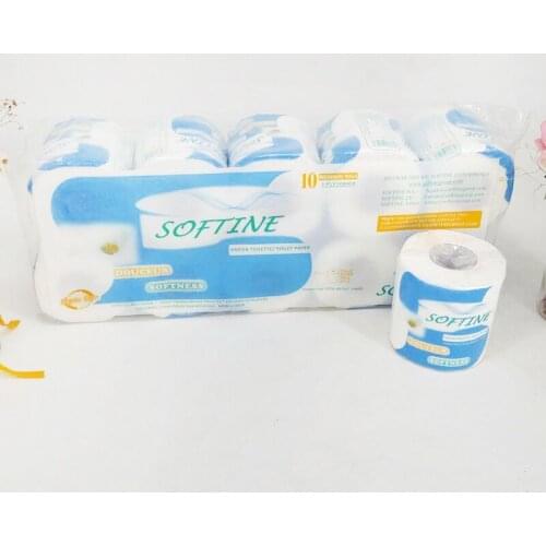 Wholesale 10 Rolls Surper Soft Skin-friendly Toilet Paper Rolls Thick Toilet Tissue Bathroom Rolling Tissue Soft 3 Ply
