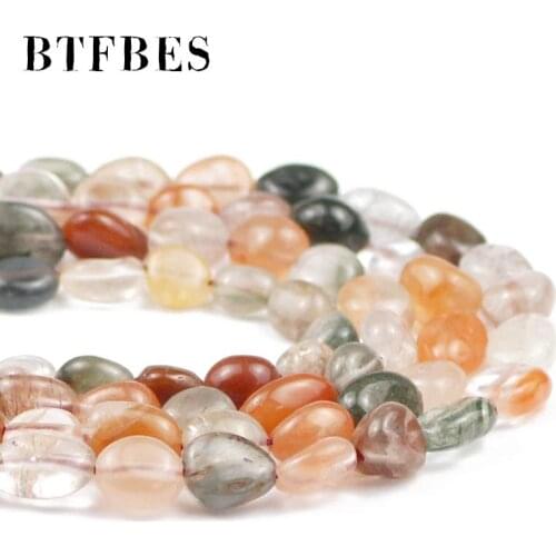 Wholesale Fortune crystal Natural Quartz Irregular Gravel 4~8mm Smooth Loose beads DIY Bracelet Accessories for Jewelry making