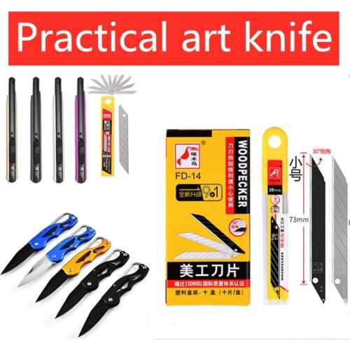 9mm flat head, 30 ° point art blade outdoor knife practical art knife setpaquetado