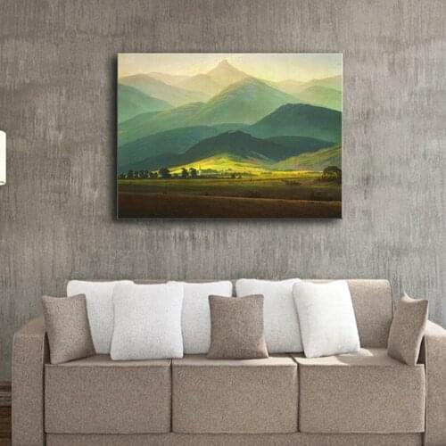 Studio Direct Sales Spray Painting Famous Oil Painting Giant Mountain Living Room Bedroom Decoration Canvas Hanging Painting