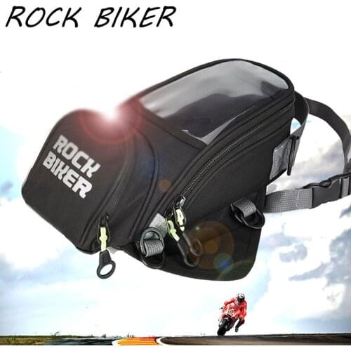 ROCK BIKER New Motorcycle Tank Bag Travel Bag Multifunctional Oil Tank Bag Magnetic Fixed Straps Mobile Phone Navigation Bag Wit