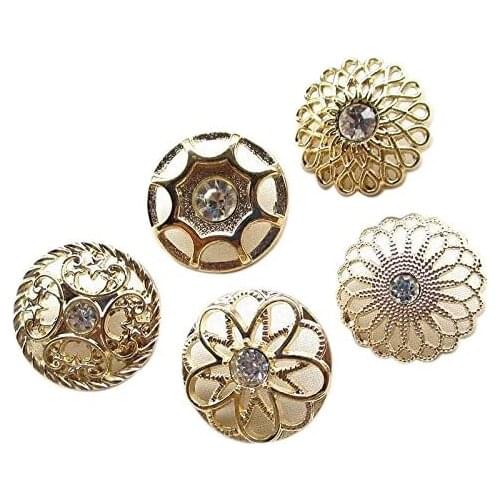 U PICK 20pcs/pack metal button Gold for clothing sweater coat decoration shirt buttons accessories DIY