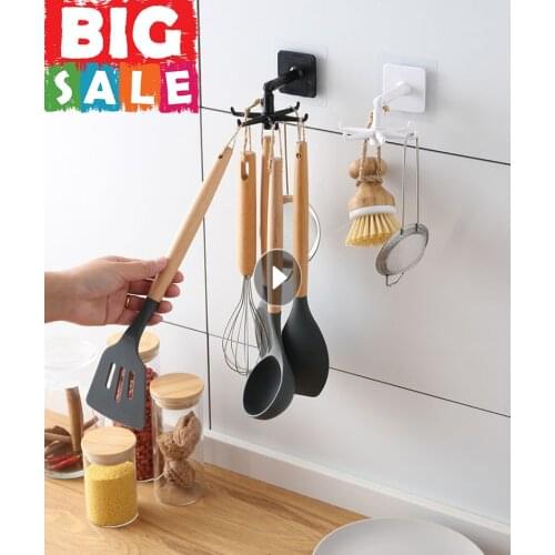 Universal Hooks Punch Free Non Marking Stickers Kitchen Rotated Organization Degrees Over Sized Weighing Hook Home Bar Storage
