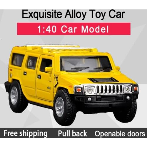 Kinsmart 1:40 HUMMER H2 SUV Alloy Diecast Car Model Toy With Pull Back For Kids Gifts Toy Collection