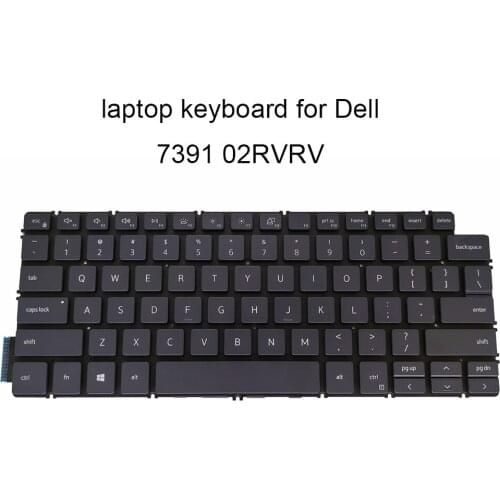 02RVRV Backlight keyboard for Dell Inspiron 13 7391 2 in 1 US English silver black replacement keyboards 2RVRV new arrival