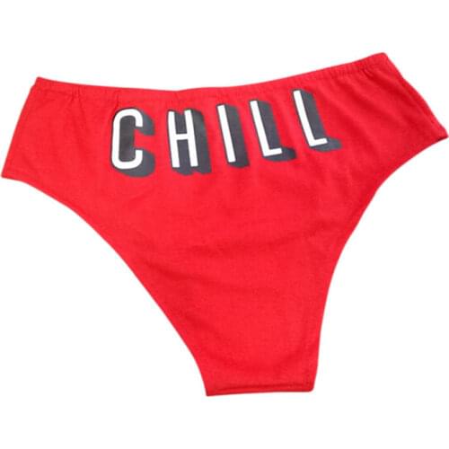 1Pcs Sexy Women Brazilian Chill Panties Bikini Swimwear Bathing Beach Thong Scrunch Bottom Red color