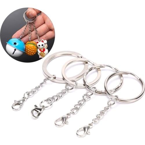 10PCs /lot Nickel Key Chains Stainless Alloy Circle DIY 25mm Keyrings Keychain Diy Accessories Material