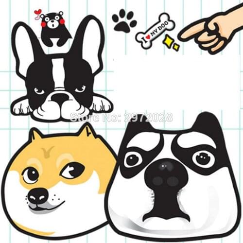 10 x Husky Paws Kumamo Creative Auto Decal Set Cartoon Car body Sticker Phone Suitcase Sticker Decal Creative Pattern Vinyl