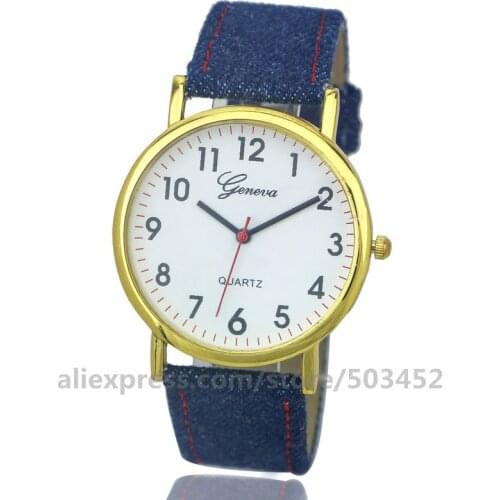 100pcs/lot New Hot Sells Cowboy Belt Watches Men Sport Red Pointer Reloj Hombre Factory Price Cool Fashion Geneva Watches