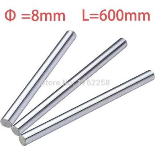 2PCS 8mm x 600mm Linear Shaft 3D Printer Cylinder Liner Rail Axis CNC Parts