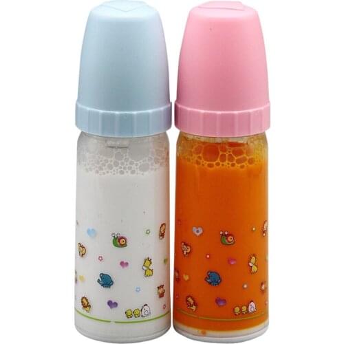 2PC Baby Dolls Feeding Bottle For Dolls Magic Juice Milk Bottle Set Kids Play Toy Baby Dolls Accessories Pretend Play Kit 200ml