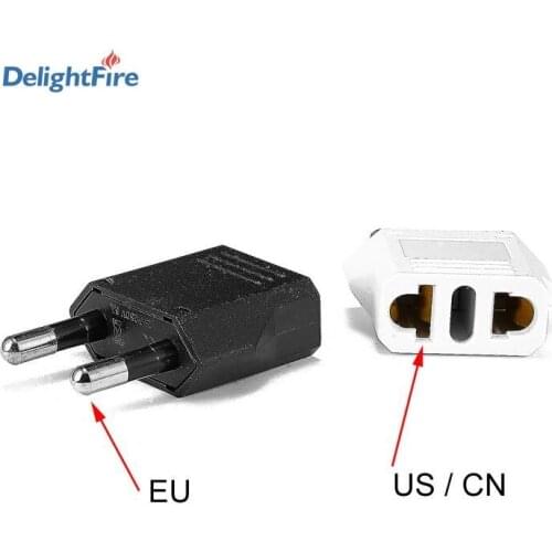 500pcs 4.8mm China CN US To EU Euro European Travel Power Plug EU KR Plug Adapter Converter Electrical Socket