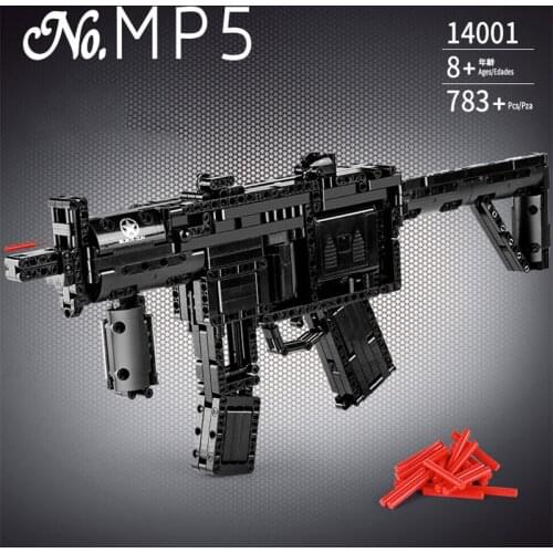 MOULD KING 783PCS MP5 Military Gun Model Building Blocks Bricks Kids Educational DIY Toy Gifts