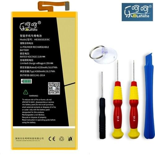 Original LEHEHE Battery for Huawei P8 MAX 4G W0E13 T40 P8MAX HB3665D2EBC 4230mAh Smartphone Rechargeable Battery with Tool Gifts