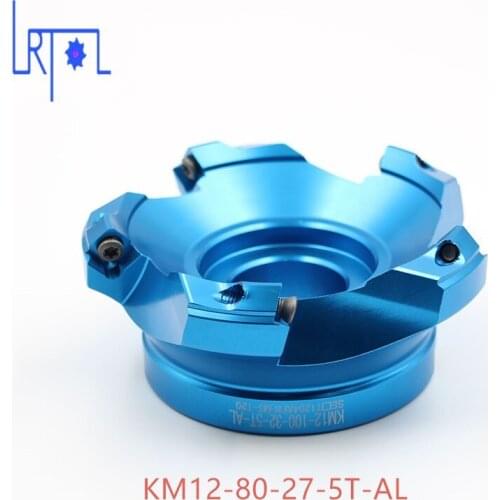 5 flutes KM12-80-27 Aluminum Mill Visage Fin de Carbure Alliage pour Lourd CNC Fraisage De Coupe