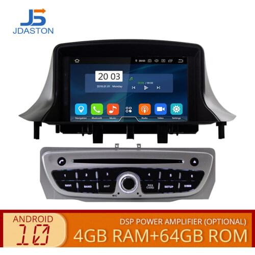 JDASTON PX6 Android 10.0 Car DVD Player For Megane 3 Fluence 2009-2019 GPS NAVIGATION STEREO 1 DIN CAR RADIO DSP 4GB+664GB WIFI