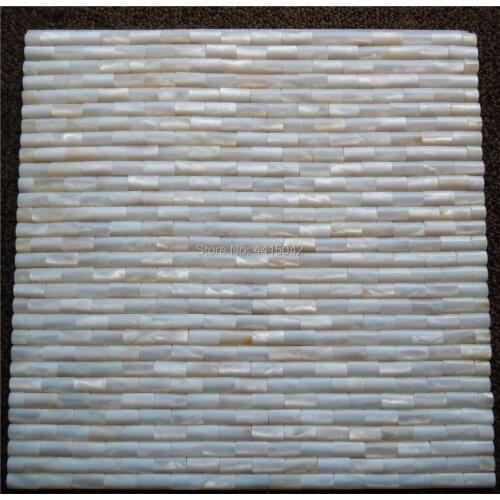 Seamless white freshwater mother of pearl mosaic tile for home decoration wall tile 1 square meter/lot convex pattern AL059