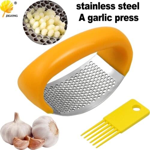 Household Manual Stainless Steel Garlic Press Garlic Press Kitchen Press Juicer Ginger Garlic Tool Kitchen Accessories