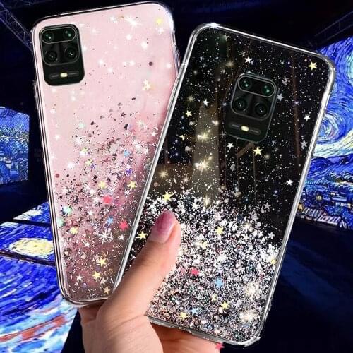 Glitter Bling Sequins Case For Xiaomi Redmi Note 9T 5G 9 Pro Max 9S Redmi Note 9S 9 Pro Max 8T 8 7 6 5 Pro X3 NFC Soft TPU Cover