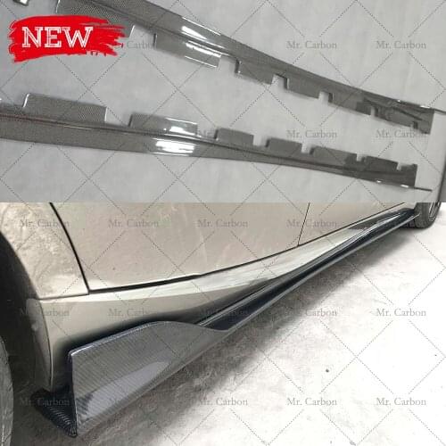 FRP SIDE SKIRT FOR LEXUS IS250 IS300 F SPORT SEDAN 4-DOOR 2015-2018 AM STYLE CARBON FIBER GLASS SIDE SKIRT TRIM BODY KIT IS300