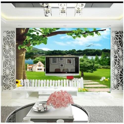 Customized 3d wallpaper 3d wall murals wallpaper Modern landscape decoration setting wall paper 3d living room photo wallpaper