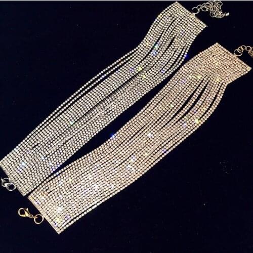 Luxury Rhinestone Choker Crystal Maxi Statement Necklace 2017 Multilayer Wedding Chokers Necklace Fashion Jewelry Accessories