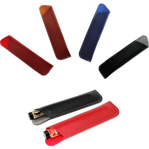 Retro Leather Pencil Bag, Handmade Fountain Pencil Pen Case Holder, Vintage Style Leather Accessories For Travel Journal