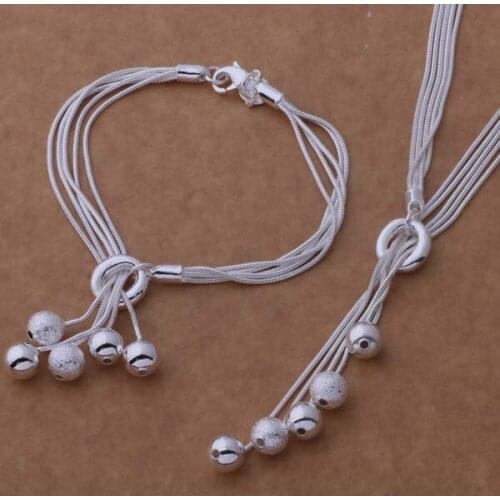 AS270 Hot 925 Jewelry Popular Jewelry Sets Fashion Jewellery Frees Shipping Bracelet 011 + Necklace 494 /dtgamkna
