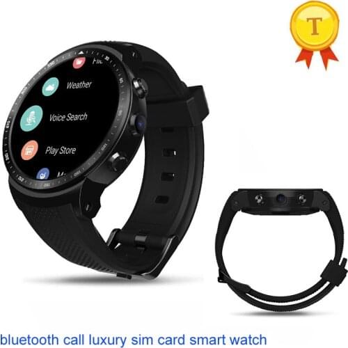 Best selling bluetooth call smart watch heart rate Android 5.1 HD camera big round GPS MTK6580 quad core mobile phone sim card