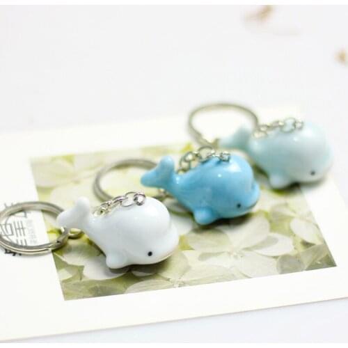 Cute Dolphin-Whale-shape Keychain Sea-ocean-Animal Car Key Rings Female Bags Pendant Accessories Key Chains