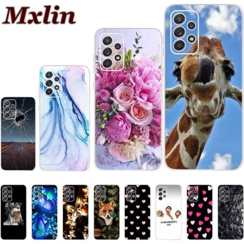 For Samsung A32 5G Case A32 4G A325F Soft TPU Silicon Back Cover Shell For Samsung Galaxy A32 5G A326B Phone Case Flower Cartoon
