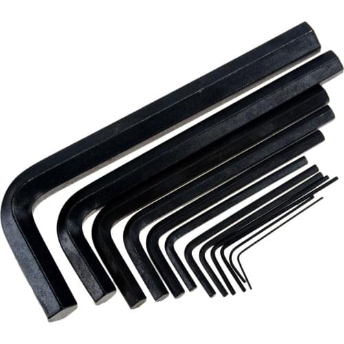 1PCS Black 0.7mm 0.9mm 1.27mm 1.5mm 2mm 2.5mm 3mm 4mm 5mm 6mm 8mm 10mm Hexagon Hex Allen Key Set Wrench