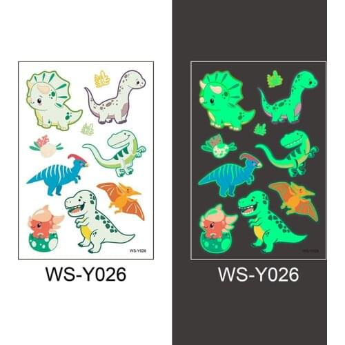 Tattoo Stickers Luminous Child Kid Temporary Fake Tattoos Glow Paste on Face Arm Leg for Children Body Art Sticker