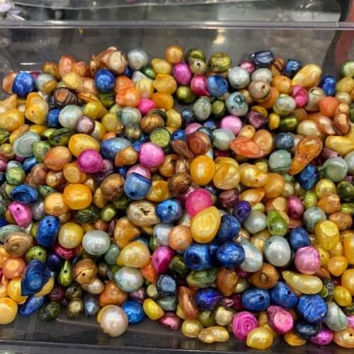 Natural fresh water pearl loose beads DIY jewelry multi color irregular shape fashion jewelry 500G