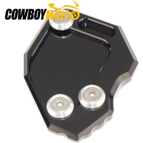 Motorcycle Stand Kickstand Aluminum Side Stand Plate Enlarge Pad For BMW F800GS F800 GS 2008-2015 08 09 10 11 12 13 14