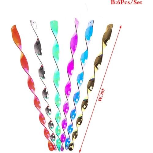 6PC/Set Bird Repellent Bird Deterrent Wind Spinner Spiral Rod Bird Scaring Devic