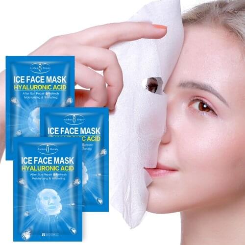 Squalane ICE face mask sheet korea cosmetic moisturizing Whitening Facial mask for the face wrinkle fabric face film mask set
